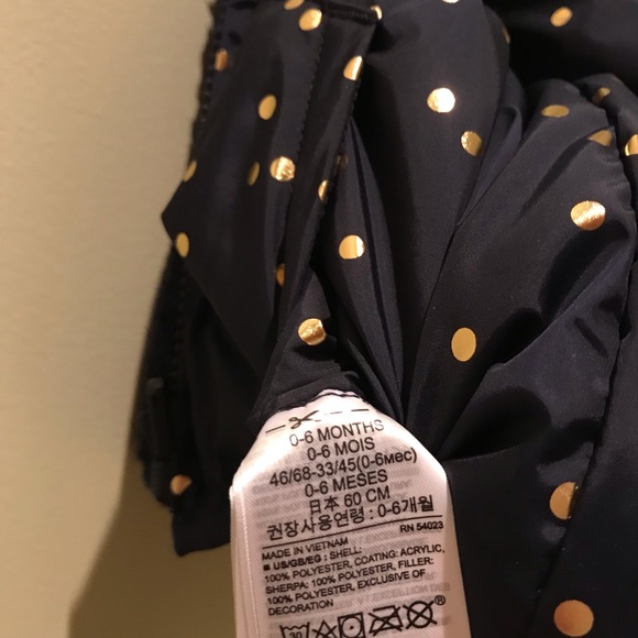 Reversible, navy blue size 0-6 months coat - Picture 5 of 5